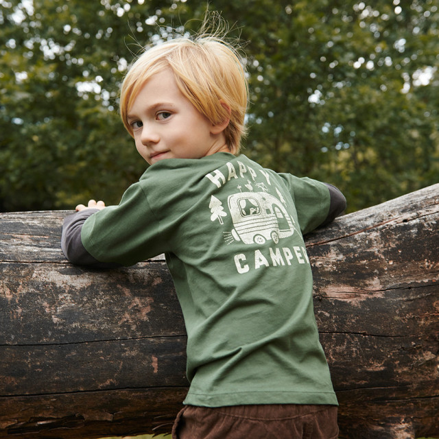 Тениска с дълъг ръкав, цвят: Зелен