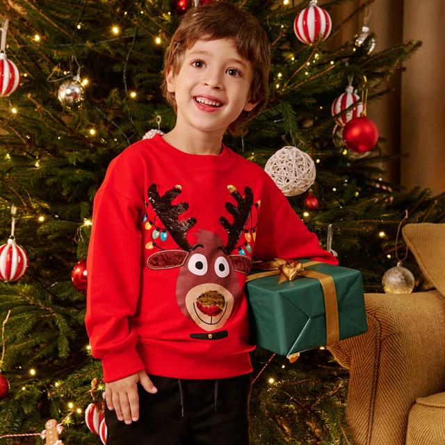 Блуза с дълъг ръкав, цвят: Червен