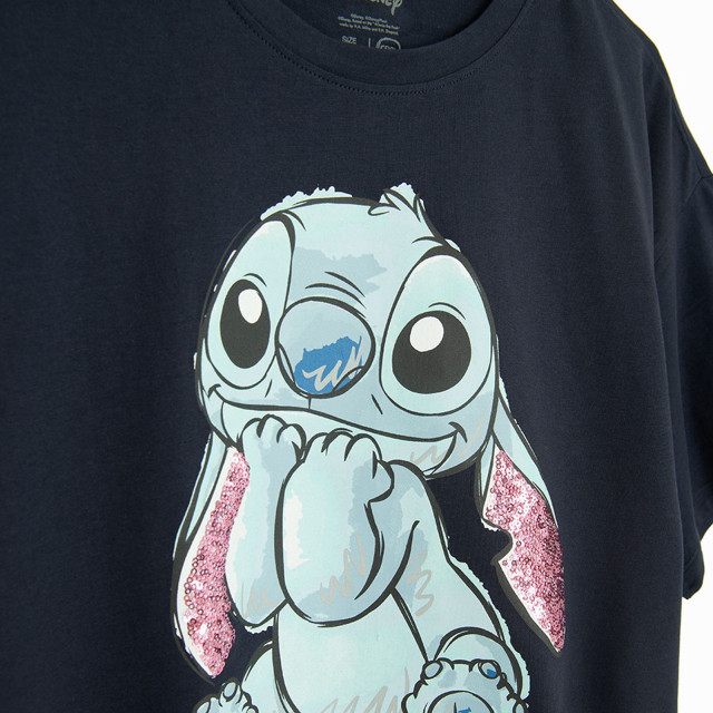 Тениска с къс ръкав LILO&STITCH, цвят: Син