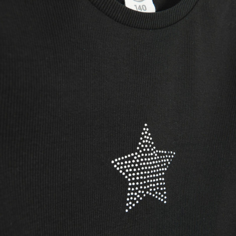 Тениска с дълъг ръкав, цвят: Черен