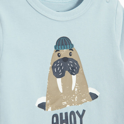 Боди с дълъг ръкав, цвят: Син