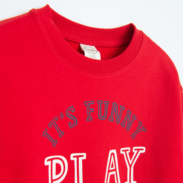 Блуза с дълъг ръкав, цвят: Червен