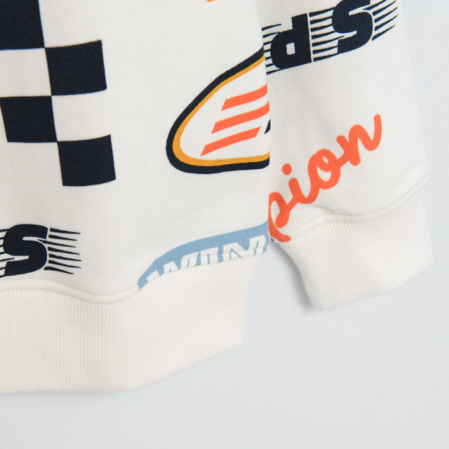 Блуза с дълъг ръкав, цвят: Кремав