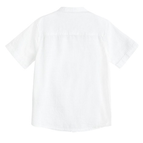 Риза с къс ръкав, цвят: Бял