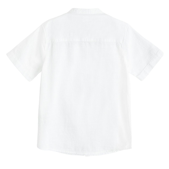 Риза с къс ръкав, цвят: Бял