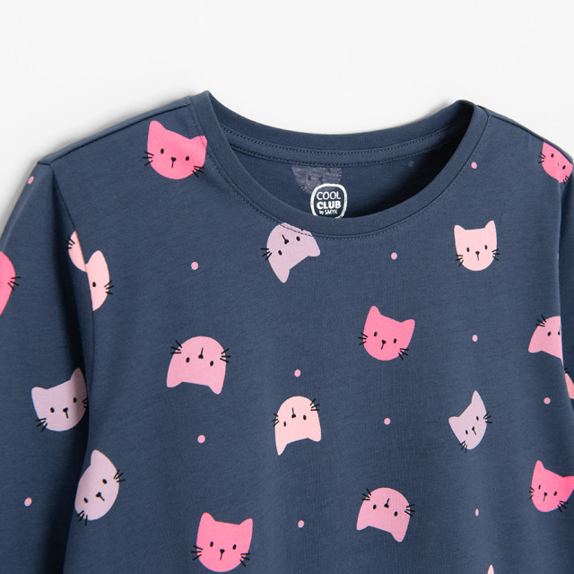 Рокля с дълъг ръкав, цвят: Морско син