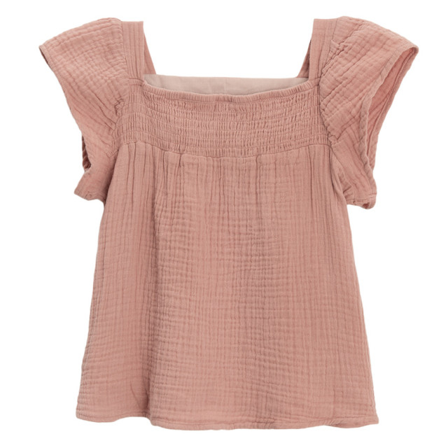 Блуза с къс ръкав, цвят: Розов