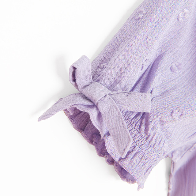 Блуза с къс ръкав, цвят: Виолетов