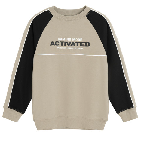 Блуза с дълъг ръкав, цвят: Бежов