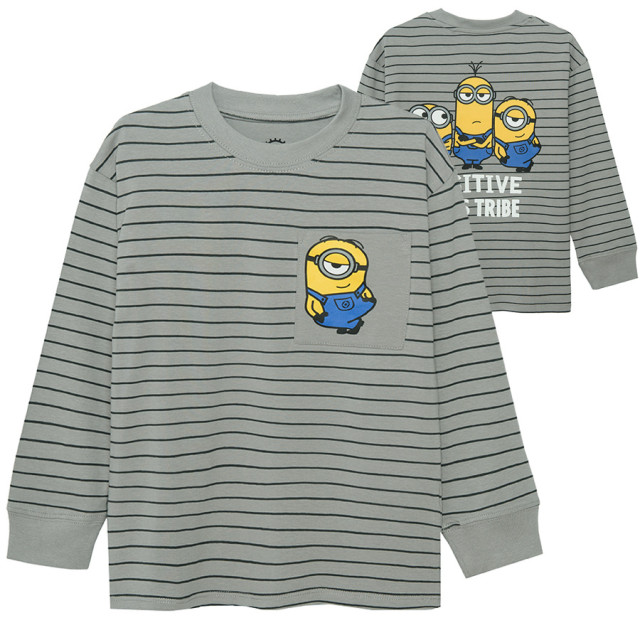 Блуза с дълъг ръкав MINIONS, цвят: Райе