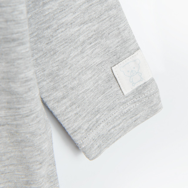 Боди с дълъг ръкав, цвят: Сив меланж