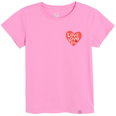 Тениска с къс ръкав, цвят: Розов