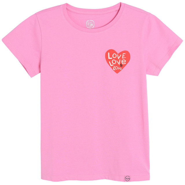 Тениска с къс ръкав, цвят: Розов