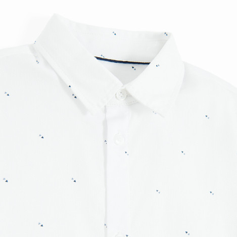 Риза с дълъг ръкав, цвят: Бял