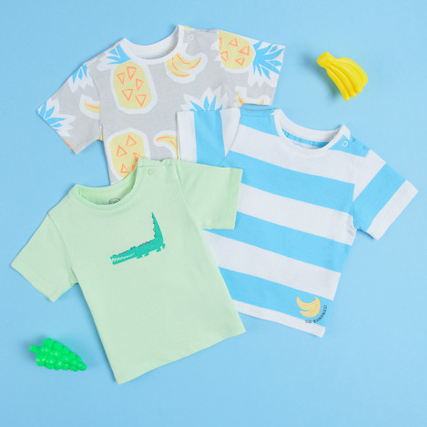 Тениска с къс ръкав 3бр., цвят: Микс