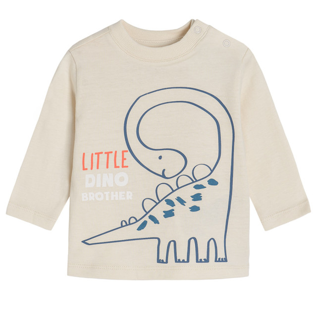 Тениска с дълъг ръкав, цвят: Светло бежово