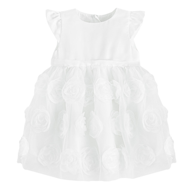 Рокля с къс ръкав, цвят: Бял