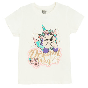 Тениска с къс ръкав PAW PATROL, цвят: Бял