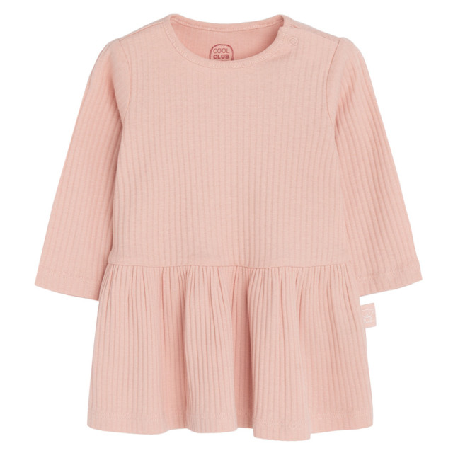 Рокля с дълъг ръкав, цвят: Светло розов