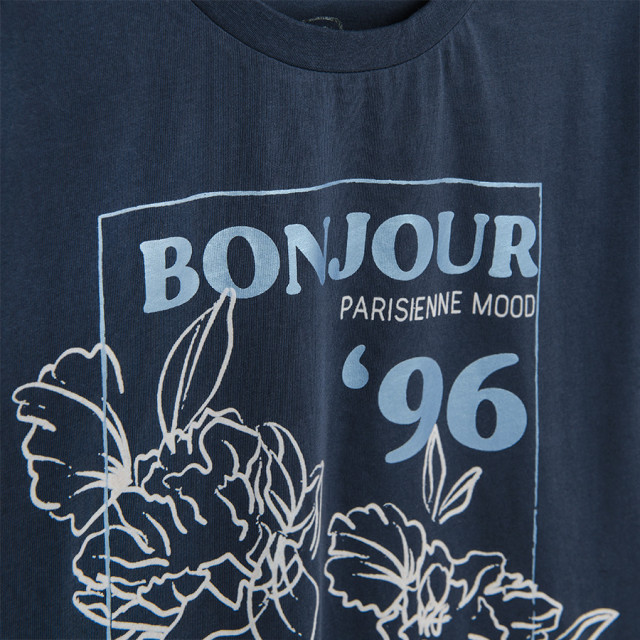 Тениска с къс ръкав, цвят: Морско син