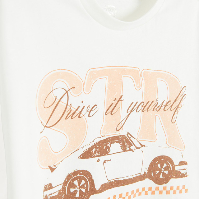 Тениска с къс ръкав, цвят: Бял