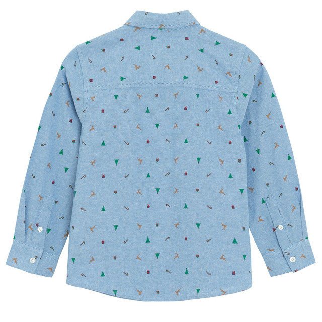 Риза с дълъг ръкав, цвят: Светло син