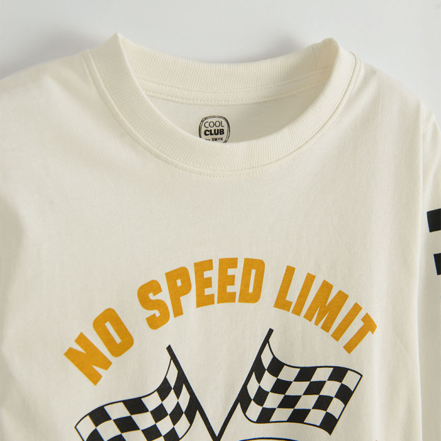 Блуза с дълъг ръкав, цвят: Кремав