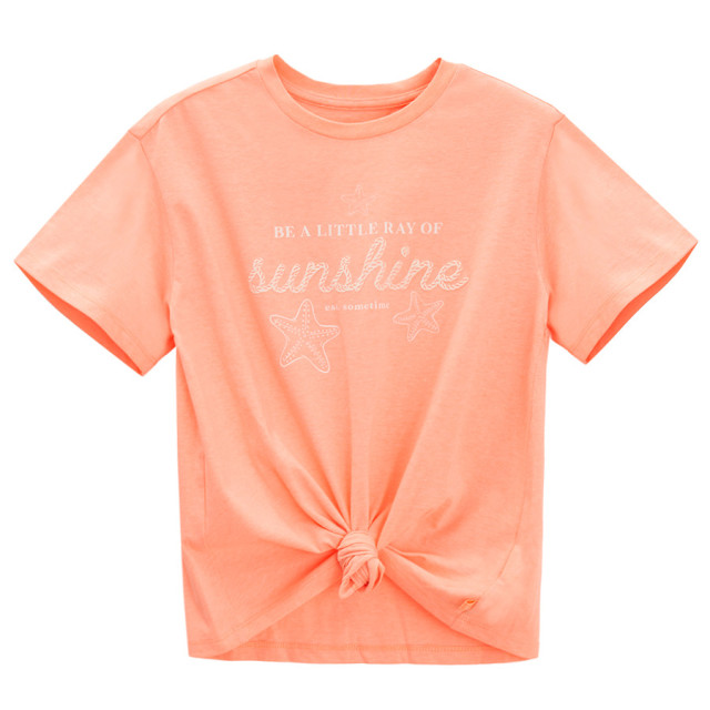 Блуза с къс ръкав, цвят: Оранжев