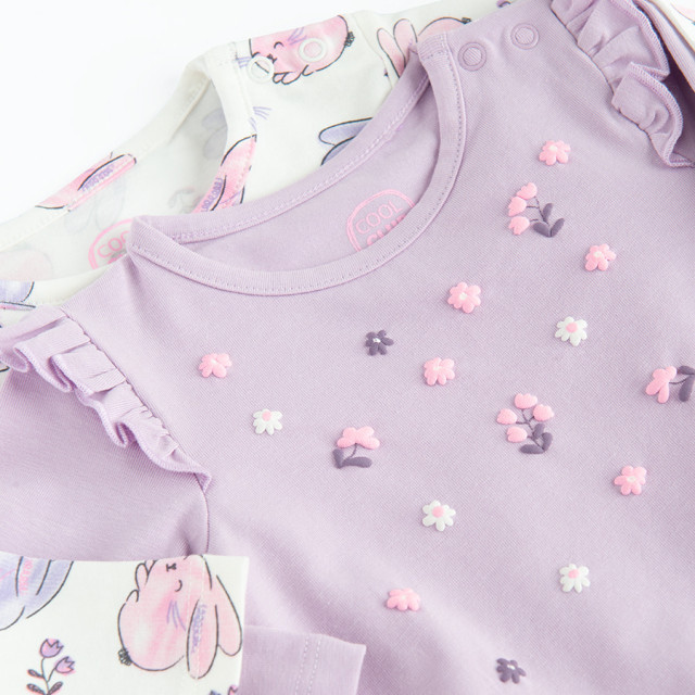 Боди с дълъг ръкав 2бр., цвят: Микс