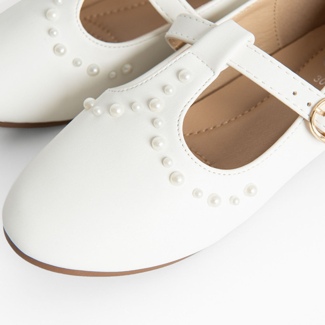 Балеринки, цвят: Бял