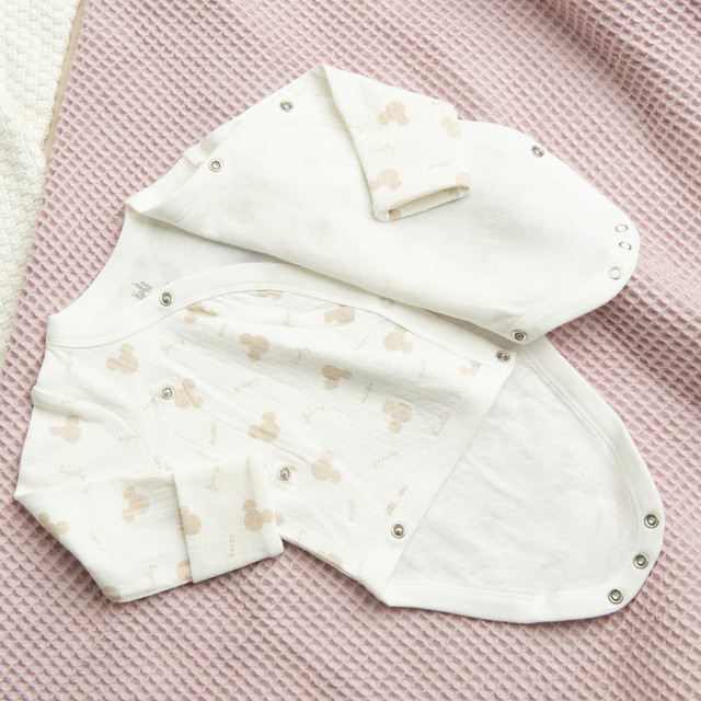 Боди с дълъг ръкав 2бр. MICKEY & FRIENDS, цвят: Кремав