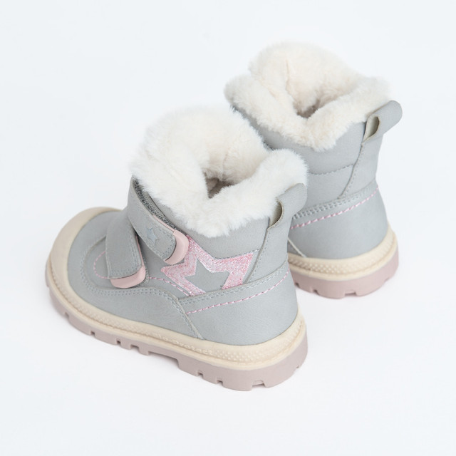 Ботуши, цвят: Светло сив