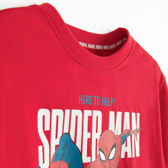 Тениска с къс ръкав SPIDER-MAN, цвят: Червен