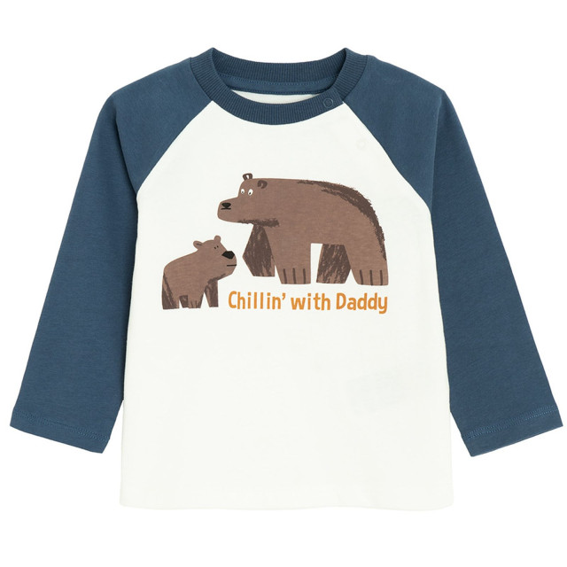 Тениска с дълъг ръкав, цвят: Бял