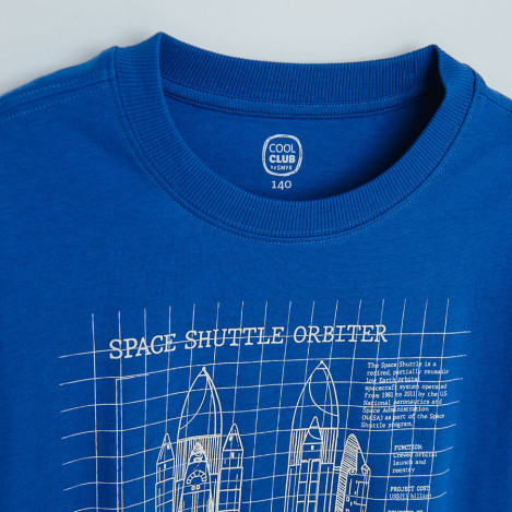 Блуза с дълъг ръкав, цвят: Син