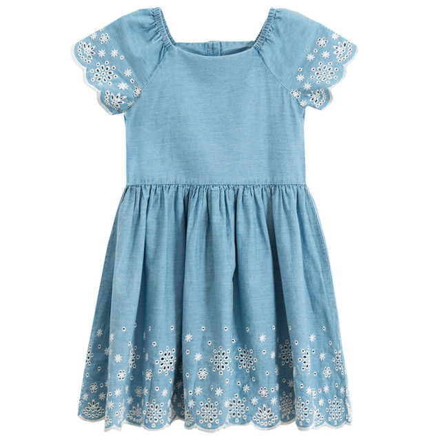 Рокля с къс ръкав, цвят: Син