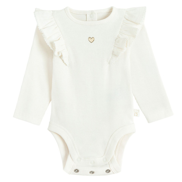 Боди с дълъг ръкав, цвят: Бял