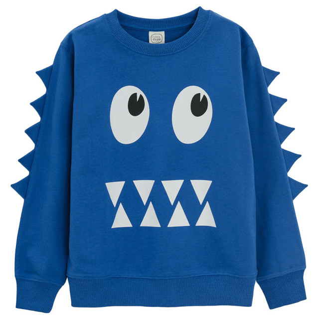 Блуза с дълъг ръкав, цвят: Тъмно син