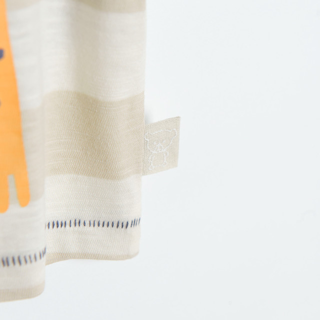 Тениска с къс ръкав, цвят: Бежов