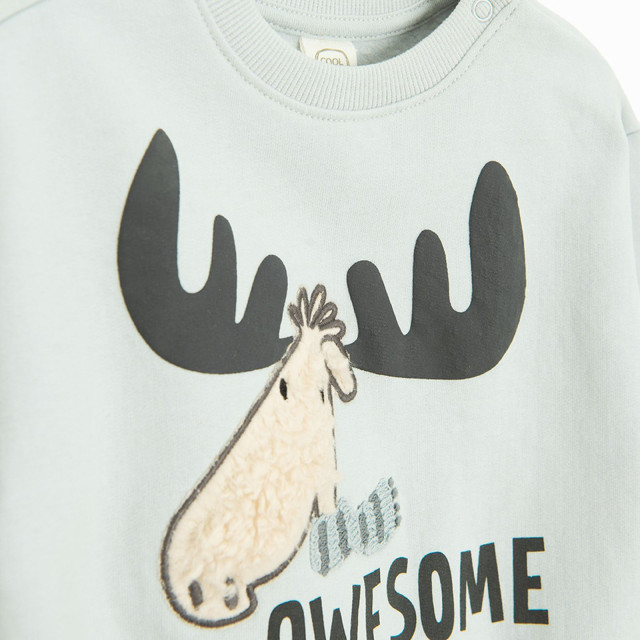 Блуза с дълъг ръкав, цвят: Син