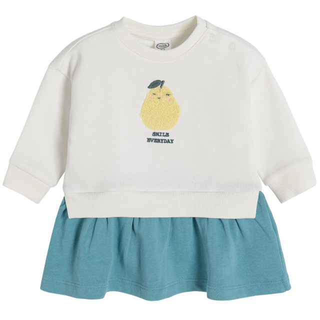 Рокля с дълъг ръкав, цвят: Кремав