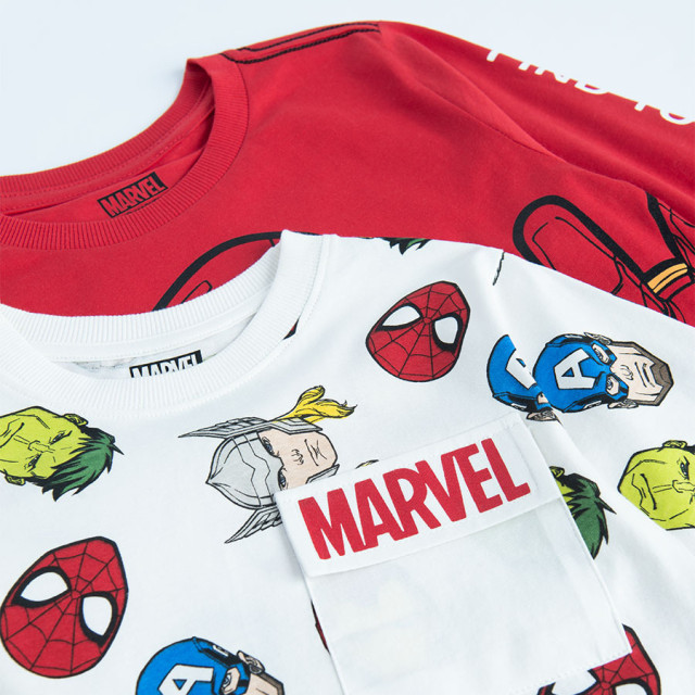 Тениска с дълъг ръкав 2бр. MARVEL COMICS, цвят: Микс