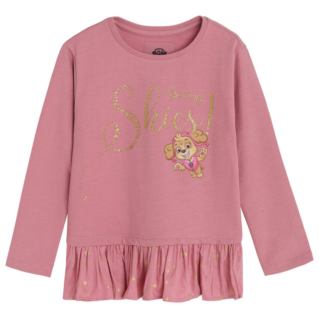 Блуза с дълъг ръкав PAW PATROL, цвят: Светло розов