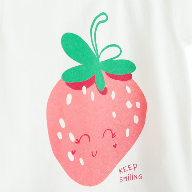 Тениска с къс ръкав, цвят: Бял