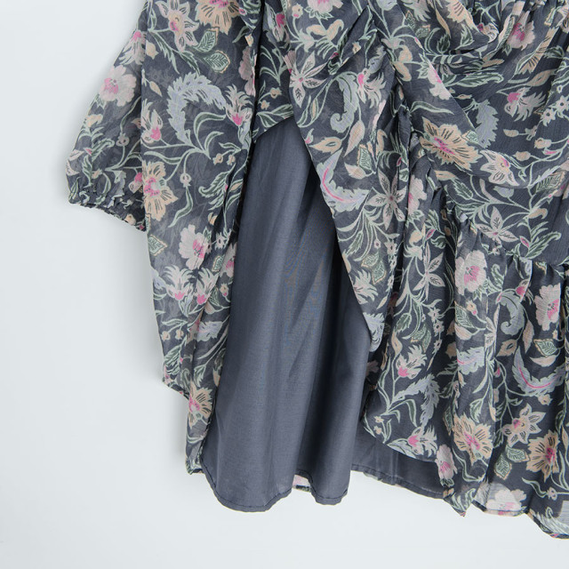 Рокля с дълъг ръкав, цвят: Сив