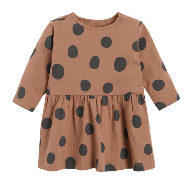 Рокля с дълъг ръкав, цвят: Кафяв