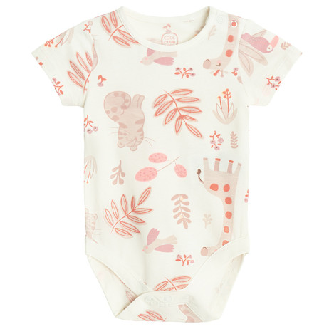 Боди с къс ръкав, цвят: Бял