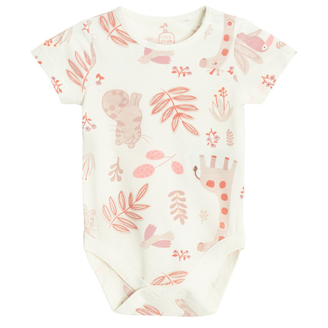 Боди с къс ръкав, цвят: Бял