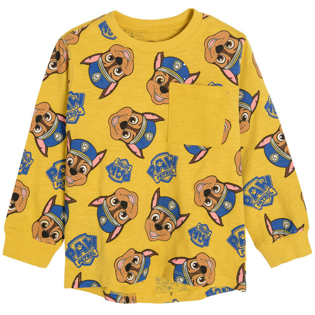 Блуза с дълъг ръкав PAW PATROL, цвят: Жълт