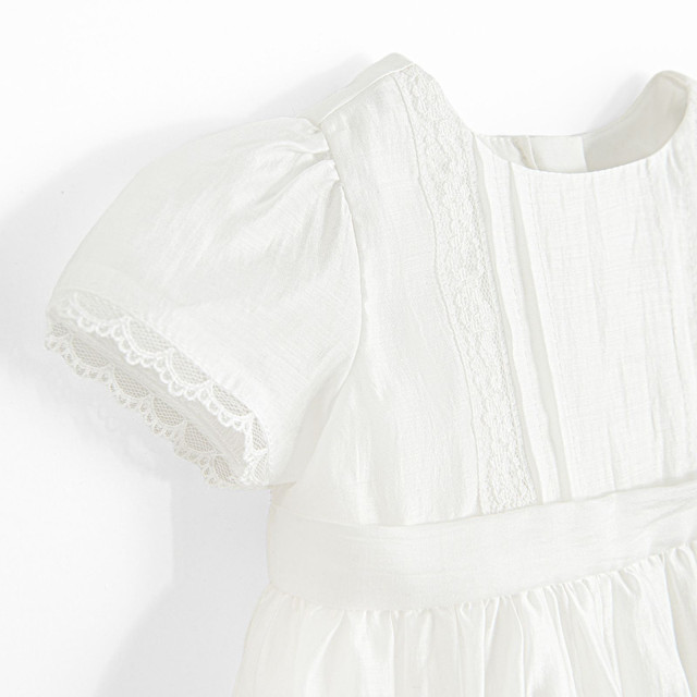 Рокля с къс ръкав, цвят: Бял